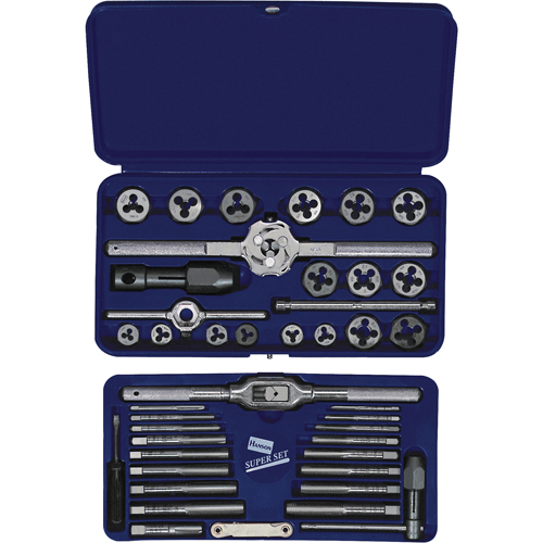 Hanson&reg; Metric Tap & Hex Die Set, 25 Pieces Cam Industrial