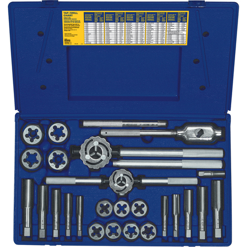 Hanson&reg; Fractional Tap & Hex Die Set, 25 Pieces Cam Industrial