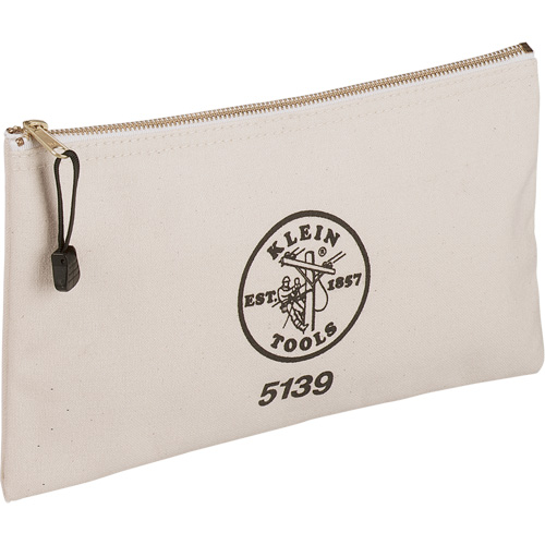 Zipper Tool Pouch, Canvas, 1 Pockets, Beige Cam Industrial