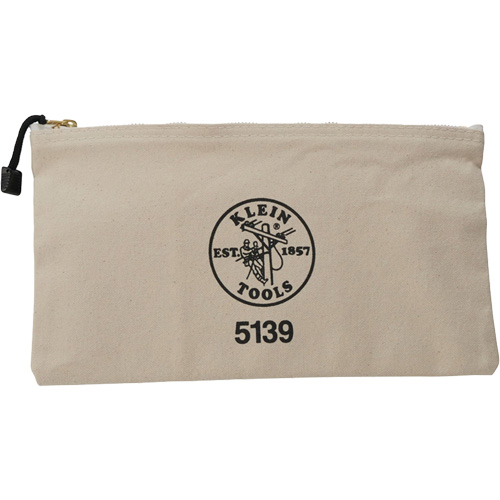 Zipper Tool Pouch, Canvas, 1 Pockets, Beige Cam Industrial