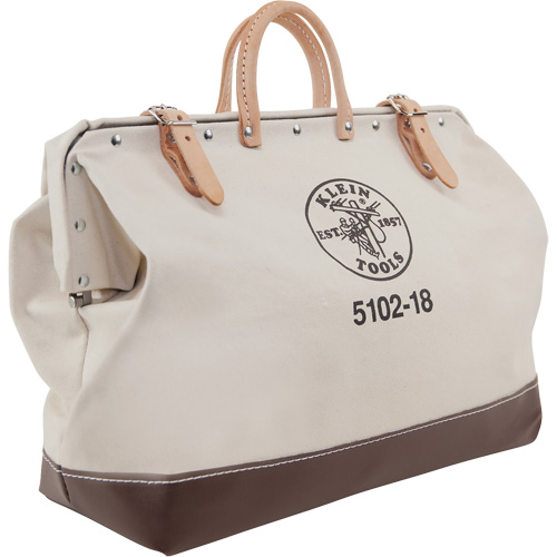 Heavy-Duty 18" Tool Bag, Canvas, 1 Pockets, Beige Cam Industrial
