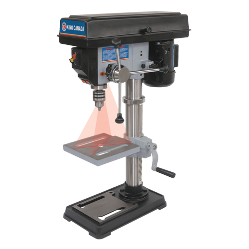 Drill Presses With Laser, 10", 1/2" Chuck, 3050 RPM Cam Industrial