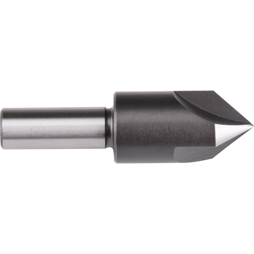 Straight Shank Countersink, 3/8", High Speed Steel, 60° Angle, 3 Flutes Cam Industrial
