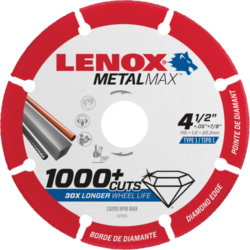 Lames de scie circulaire Metalmax, 4-1/2", Pour M&eacute;tal/Non ferreux Cam Industrial