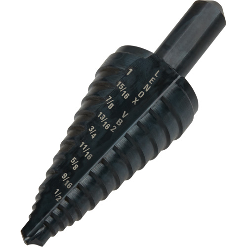 #2 Step Drill Bit, 1/8" - 1" , 1/16" Increments, High Speed Steel Cam Industrial