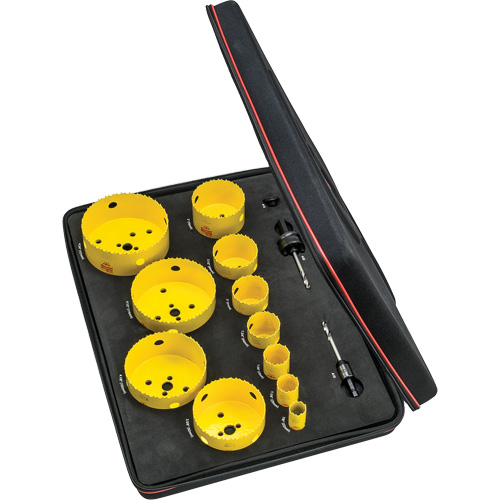 Trousse de scie cloche pour &eacute;lectricien, 14 morcea Cam Industrial