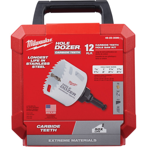 Hole Dozer Hole Saw Kit, 12 Pieces Cam Industrial