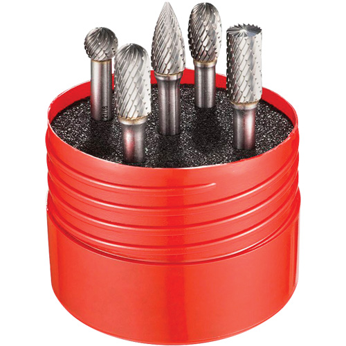 Double Cut Rotary Burr Set, 5 Pieces Cam Industrial