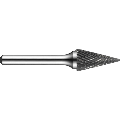 Double-Cut Rotary Burr, SM-50, 1/4" Dia., 1/4" Shank, 1/2" Depth of Cut Cam Industrial
