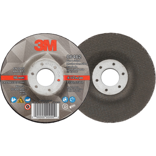 Cut & Grind Wheel, 4-1/2" x 1/8", 7/8" Arbor, Type 27, Ceramic Cam Industrial