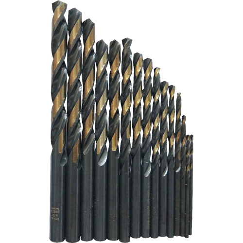 Jobber Length Drill Bit Set, 29 Pieces, High Speed Steel Cam Industrial