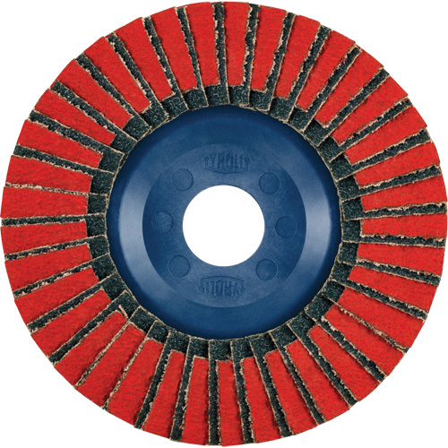 Twin Flap Disc, 4-1/2" x 7/8", Type 27, 40 Grit, Ceramic/Zirconia Alumina Cam Industrial