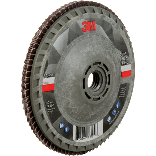 Disque &agrave; lamelles &agrave; changement rapide 769F, 4-1/2" x 5/8"-11, Type 27, Grain 120+, C&eacute;ramique Cam Industrial