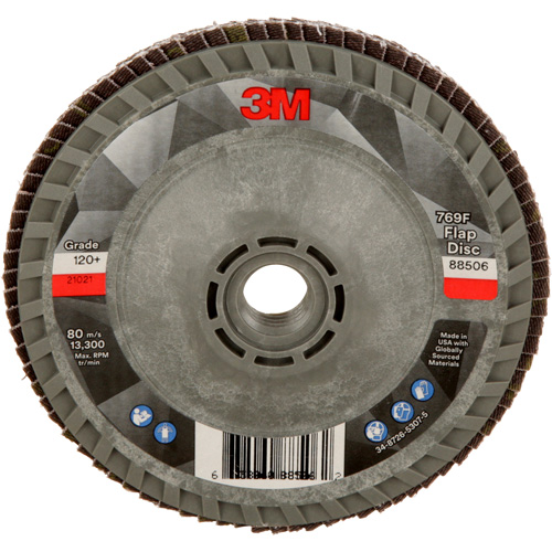 Disque &agrave; lamelles &agrave; changement rapide 769F, 4-1/2" x 5/8"-11, Type 29, Grain 120+, C&eacute;ramique Cam Industrial