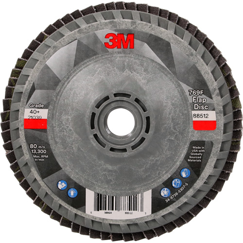 769F Quick Change Flap Disc, 4-1/2" x 5/8"-11, Type 27, 40+ Grit, Ceramic Cam Industrial