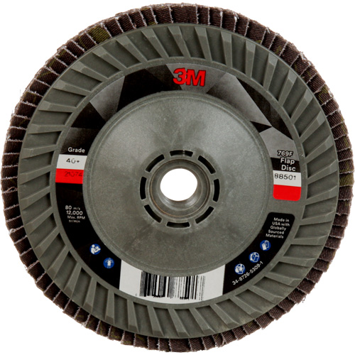 Disque &agrave; lamelles &agrave; changement rapide 769F, 5" x 5/8"-11, Type 29, Grain 40+, C&eacute;ramique Cam Industrial