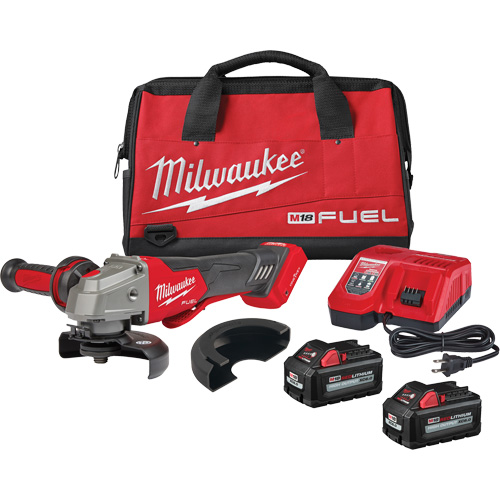 Trousse de meuleuse &agrave; frein sans blocage avec interrupteur &agrave; palette One-Key M18 Fuel, Roue de 4-1/2" ou 5", 18 V Cam Industrial