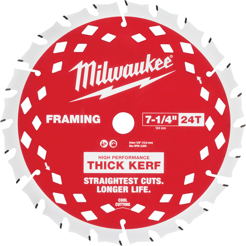 Thick Kerf Framing Circular Saw Blade - 25-Pack, 7-1/4", 24 Teeth, Wood Use Cam Industrial