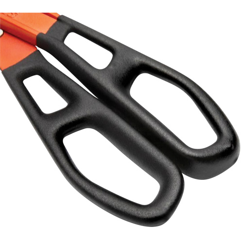 Cisaille d'&eacute;tain en aluminium dentel&eacute; de 13" avec poign&eacute;e tremp&eacute;e, Longueur de coupe de 3", Coupe Droit Cam Industrial