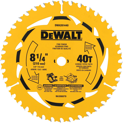 Cross Cutting Circular Saw Blade, 8-1/4", 40 Teeth, Wood Use Cam Industrial