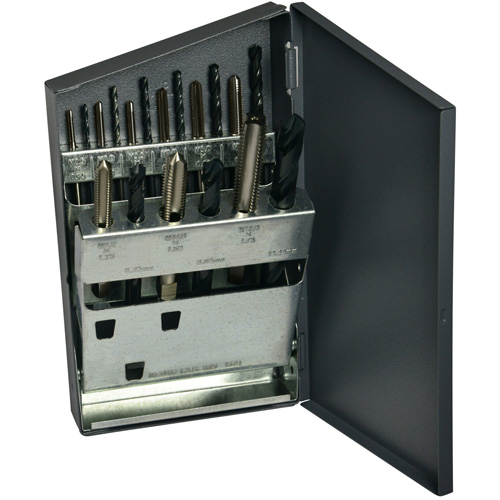 HTGP Metric Jobber Drill & Hand Tap Set, 18 Pieces Cam Industrial