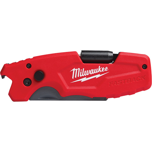 FASTBACK 6-in-1 Folding Utility Knife, 8-3/4" L, 6 Functions, 1 lbs. Cam Industrial