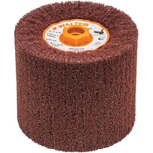 Blendex Surface Conditioning Drum, 4-1/2" Dia. x 4" W, 5/8"-11 Arbor, Medium Grit Cam Industrial