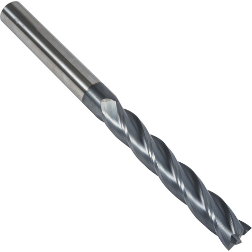 S237 30° Extra Long Square End Mill, 3/16" Dia., 3" L, 4 Flutes, 3/16" Shank, Carbide Cam Industrial