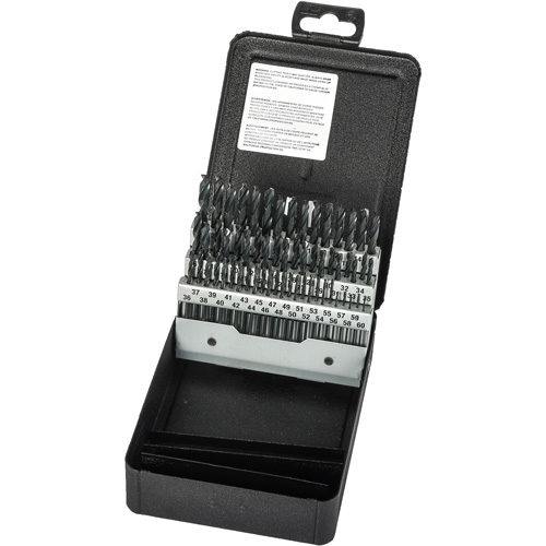 Stub Length Drill Bit Set, 60 Pieces, High Speed Steel Cam Industrial