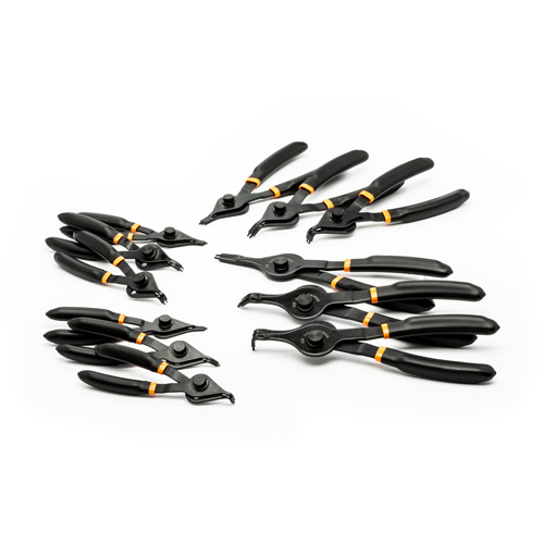 12-Piece Fixed Tip Convertible Snap Ring Plier Set Cam Industrial