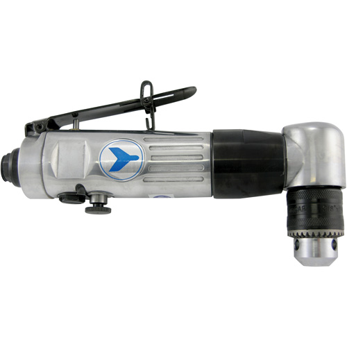 Heavy-Duty Reversible Angle Head Drill, 3/8" Chuck, 1700 No Load RPM Cam Industrial