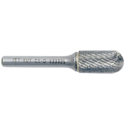 JET-KUT Round Nose Shape Burr, 3/8" Dia., 3/4" Depth of Cut Cam Industrial