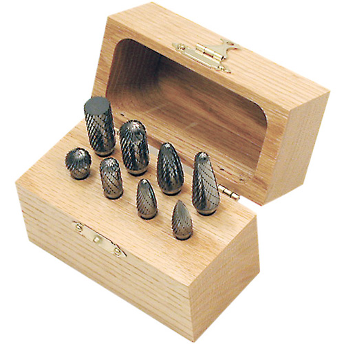 Jeu de fraises au carbure CBK-8 dans un coffret en bois, 8 morcea Cam Industrial
