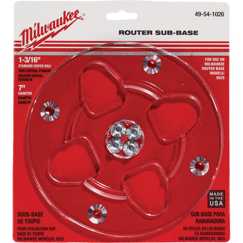 Clear 7" Diameter 1-3/16" Center Hole Sub-Base Cam Industrial