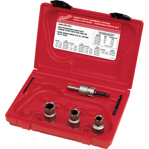 Sheet Metal Carbide Cutter Electrician's Kit, 7 Pieces Cam Industrial