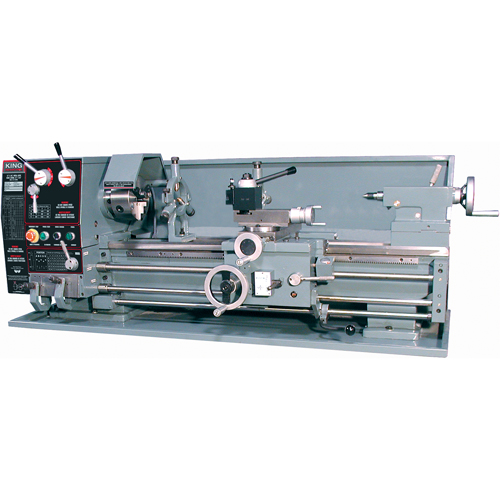 Gearhead Metal Lathe with Taper Attachment & Stand, 65" L x 28" W x 28" H Cam Industrial