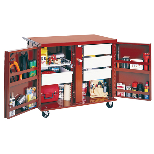 Rolling Work Bench, 49-7/8" W x 40-5/8" H x 26-7/8" D, 24.6 Cubic Feet Capacity Cam Industrial