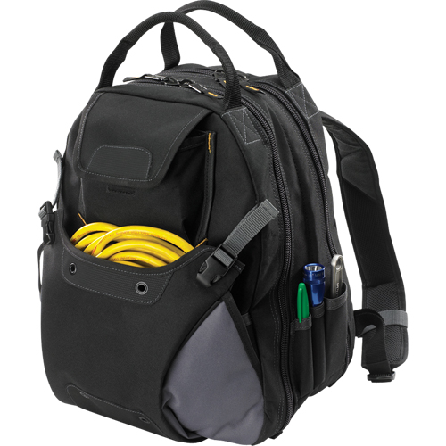 Sacs &agrave; dos pour outils &agrave; 44 pochettes, 16" lo x 13-1/4" la, Noir, Polyester Cam Industrial