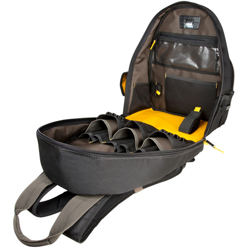Techgear 53-Pocket Tool Backpack, 16" L x 13-1/4" W, Black, Polyester Cam Industrial