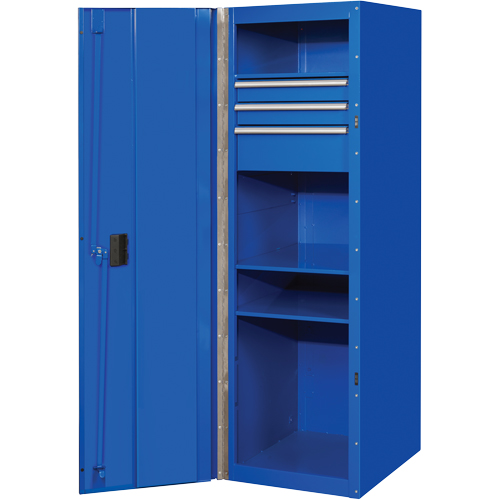 RX Series Side Cabinet, 3 Drawers, 19" W x 25" D x 61" H, Blue Cam Industrial