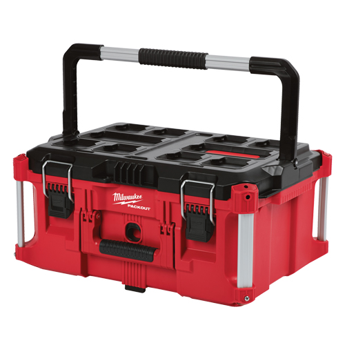 Packout Large Tool box, 22" x 16" x 11", Black/Red Cam Industrial