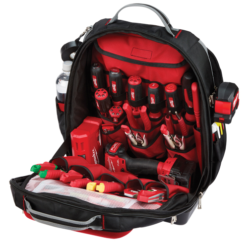 Ultimate Jobsite Backpack, 20" L x 17" W, Black, Ballistic Cam Industrial