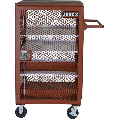 Armoire mobile en treillis, Acier, 22 pi³, Rouge Cam Industrial