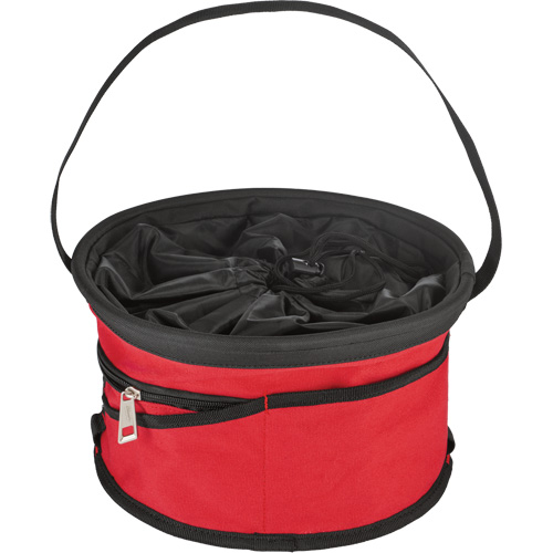 Parachute Organizer Bag, 11-4/5" L x 11-4/5" W x 11" H, Nylon, Black/Red Cam Industrial
