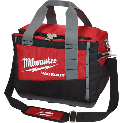 Packout Tool Bag, Ballistic Nylon, 2 Pockets, Black/Red Cam Industrial
