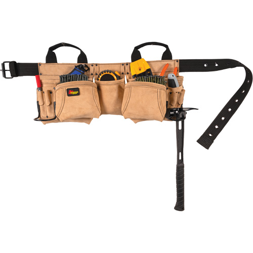 Carpenter's Tool Belt, Leather, Tan Cam Industrial