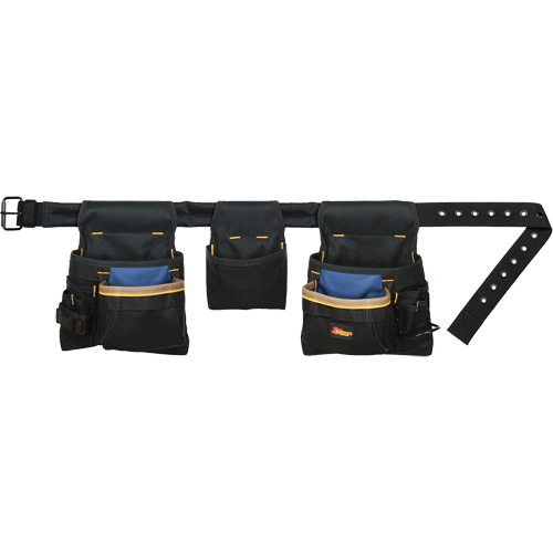 Deluxe Tool Belt Combo, Polyester, Black Cam Industrial