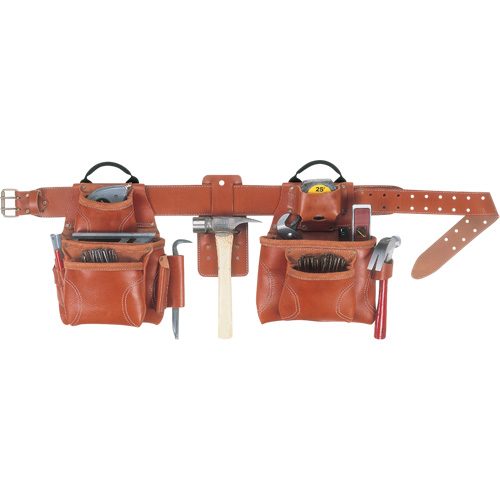Deluxe Tool Belt Combo, Leather, Tan Cam Industrial