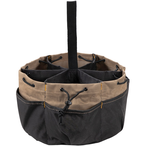 Sac &agrave; outils BUCKETBAG, Polyester, 18 pochettes, Noir Cam Industrial