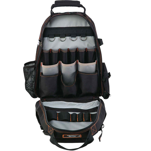 Arsenal&reg; 5843 Tool Backpack, 13-1/2" L x 8-1/2" W, Black, Polyester Cam Industrial